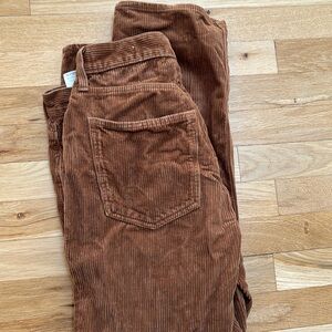 Aritzia Denim Forum The Yoko High rise Slim straight Corduroy Jeans 29